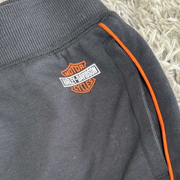 Harley-Davidson Black Joggers with Orange Accents - Picture 2 of 4